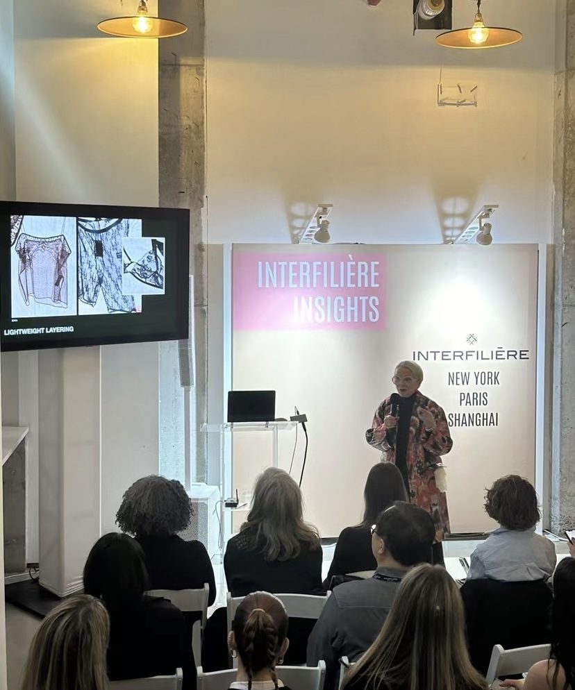 Speaker presenting at Interfilière New York